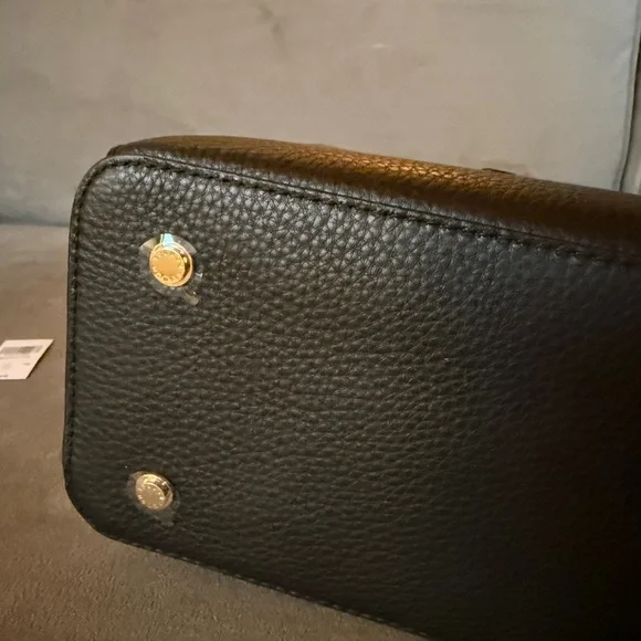 Henri Bendel Black Leather Belmont Tote Bag - Picture 6 of 6